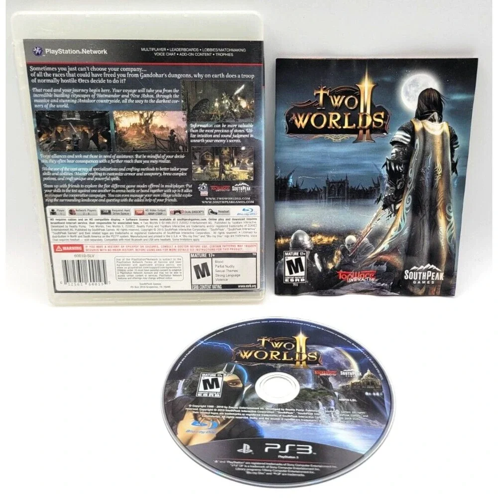 TWO WORLDS II PLAYSTATION 3 GAME CIB COMPLETE IN BOX‎ PS3 GAME